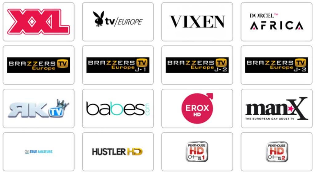 IPTV porn channels catalog 2026 including Brazzers Vixen Penthouse Hustler